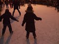Frederikke and Auguste Ice Scating at Kongens Nytorv
