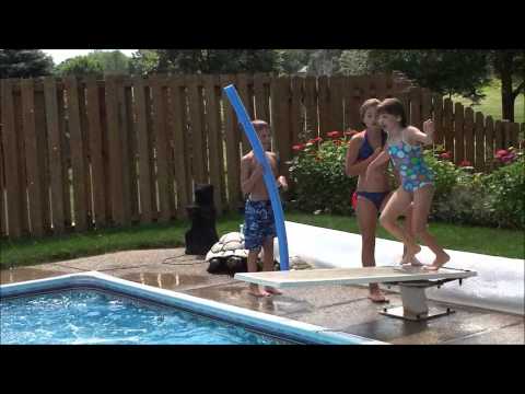 preteen girls swimming