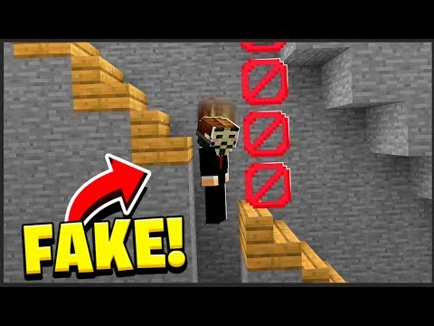 i caught Minecraft Hackers... with a FAKE STAIRS TROLL