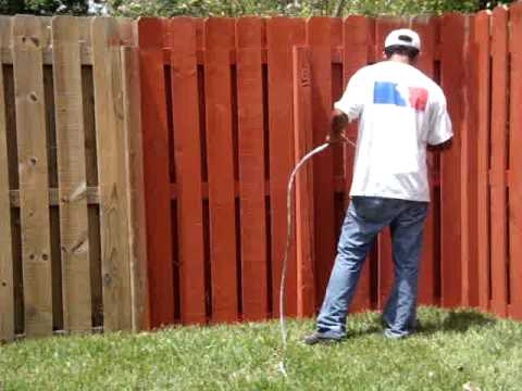 how to quickly paint a fence