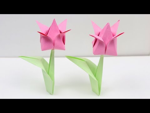 how to make a paper tulip flower easy flowers healthy how to make tulip flower with craft paper