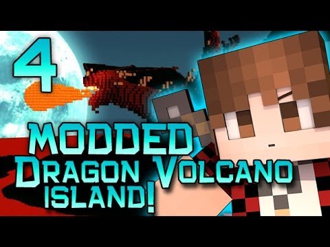 Minecraft: Dragon Volcano Island Modded! w/Mitch, Jerome and Ryan! Part 4 - How To Shoot A Cannon!