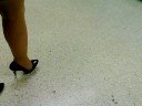 Out wearing black patent stilettos 4.5 inches high.