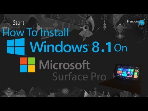 How To Install Windows 8.1 (Blue) On Microsoft Surface Pro.