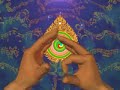 The opening of the song , a depiction of the 7 Mudras and calling of the 7 Virgins of Good Fortune to bless the space. A Buddhist tradition