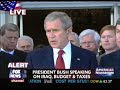 President Bush vows to veto the Democrats\ President Bush vows to veto the Democrats\