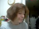 my mom in my grandmas kitchen