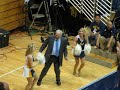 ESPN Analyst and Former Notre Dame Coach Digger Phelps dances with the University of California Cheerleaders to the music of the Cal Band during intermission of the Cal vs. UCLA Men's Basketball Game in Berkeley, CA on Feb. 28, 2009.