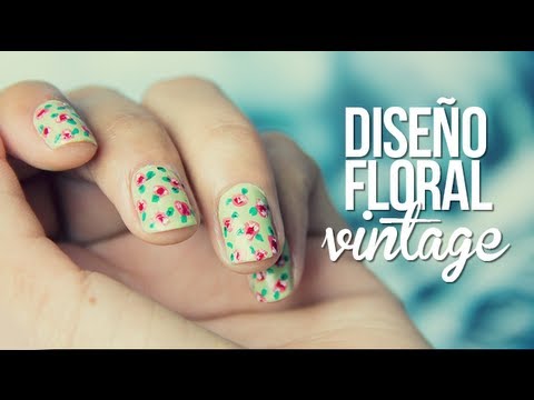 Uñas vintage / floreadas MUY FÁCIL!!