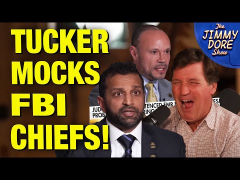 Tucker LAUGHS Hysterically At Bongino & Kash Saying Epstein Killed