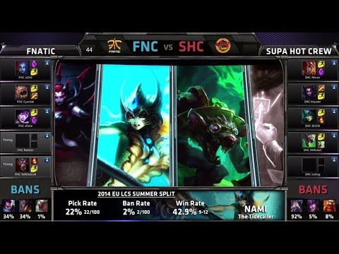 Fnatic vs SUPA HOT CREW | S4 EU LCS Summer 2014 Super Week 11 Day 1 | FNC vs SHC W11D1 G5 Full Game