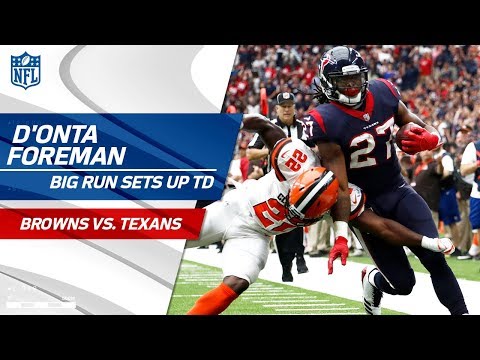 Video: D'Onta Foreman's Massive Run Sets Up Braxton Miller's Front Flip TD! | Browns vs. Texans | NFL Wk 6