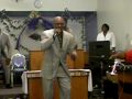 Derrick singing at Pastor Nelson's church