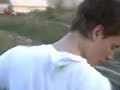Kid getting shot by paintballs