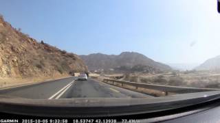 Dash cam Saudi Arabia video journey.    