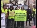 Acción de protesta en la embajada de Estados Unidos