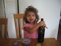 Cami hitting the bottle for breakfast Cami hitting the bottle for breakfast