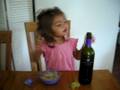Cami hitting the bottle for breakfast