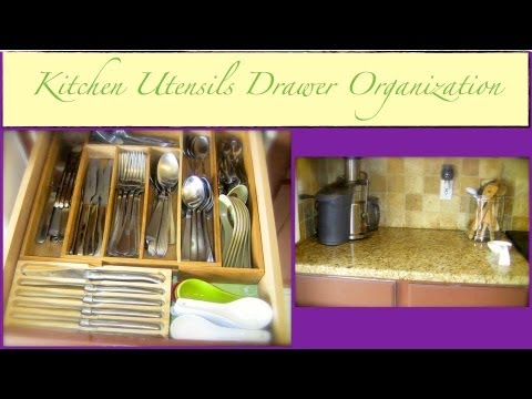 how to organize kitchen utensil drawer