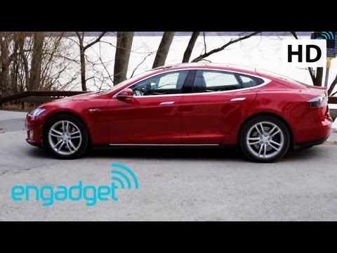 Tesla Model S review door Engadget