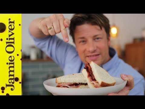 bacon - Jamie Oliver cooks up the perfect breakfast treat - a bacon sandwich. Yes, essentially it's bacon rashers between two slices of bread, but Jamie adds his tra...