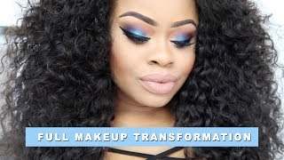 VIDEO | Full Makeup + Blue Smokey Eye Makeup Tutorial | Edee Beau