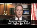 Website Greeting from Congressman Joe Wilson