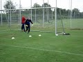 demonstration eines torwarttrainings beim dfb-b-lizenzlehrgang 2007 an der sportschule in kaiserau.