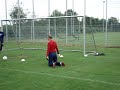 demonstration eines torwarttrainings beim dfb-b-lizenzlehrgang 2007 an der sportschule in kaiserau.