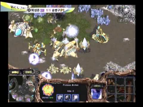 WCG 2007 한국 대표 선발전 starcraft 박성준 vs 손병구 3라운드
