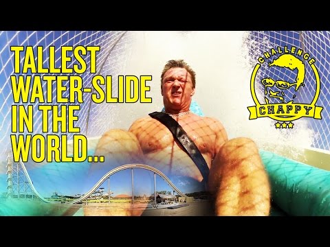 Video: WORLD'S TALLEST WATER SLIDE! | Man City's Chappy takes on Verruckt!