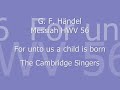 handel   messiah   for unto us a child is born