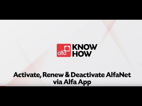 Know How to manage AlfaNet via Alfa App