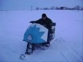 самодельный снегоход фанерный зверь.wmv