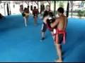 Muay Thai padwork at the afternoon mma session at MMA Phuket