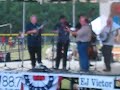 steve thomas playing the the fiddle at the 2008 red white & bluegrass festival, morganton nc.