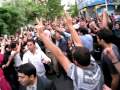 حضور کروبی در اعتراضات مردمی روبه روی مسجد قبا