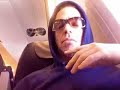 on plane asleep