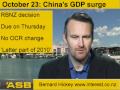 90 at 9, Oct 23, 2009: China growth surge; RBNZ rates outlook; Raja sued
