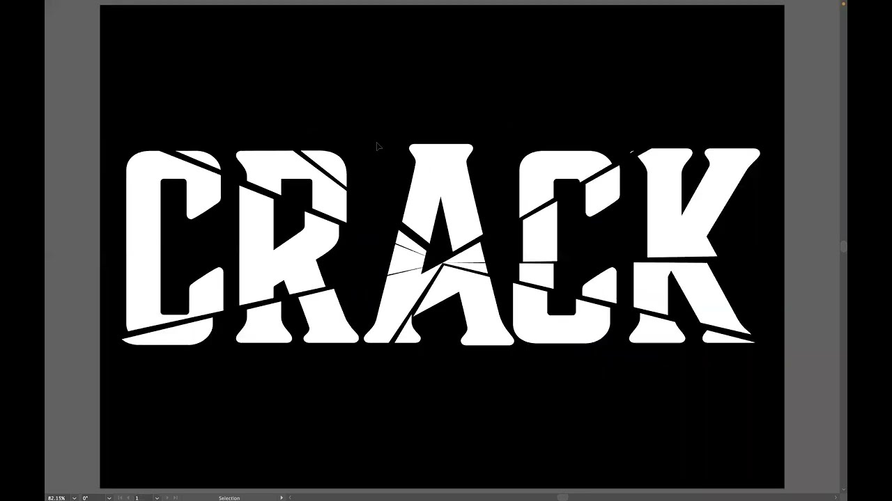 Crack Text Effect - Adobe Illustrator