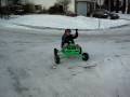 DONUTS IN THE SNOW  Goped Trail Ripper Quad TRQ Electric Drive. gocart ,go cart, kart, EV, bike