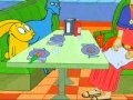 Untalkative bunny eating with manners