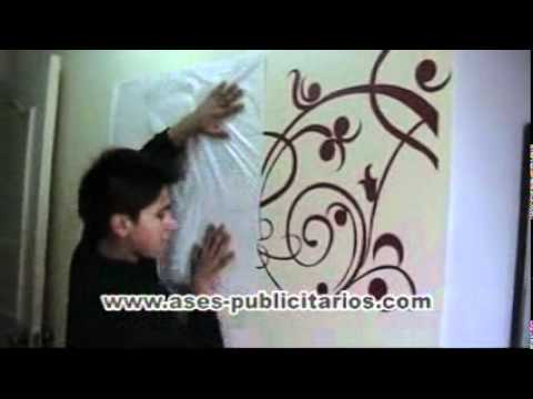 Decorativos - Aqui les mostramos como pegar su vinil en una superficie lisa, lo puedes colocar en cualquier espacio que desees.