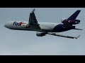 fedex Express mcdonnell Douglas MD-11F N618FE takeoff from KIX (Osaka-Kansai Airport)