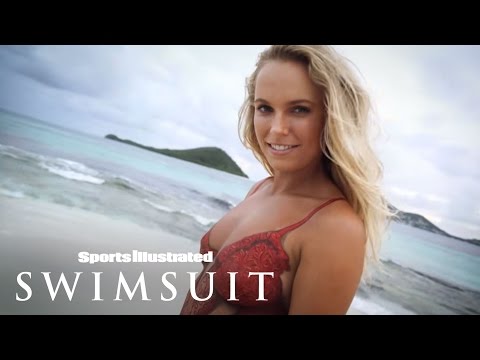 Outtakes Of Caroline Wozniacki Getting Bodypainted For SI Swimsuit Shoot