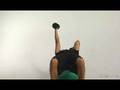 Stability Ball Alternating Overhead Tri-cep Extensions