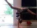Front walkovers, back walkovers and a few leg lifts