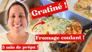 Poulet Gratiné au Brie & Sauce Crème Moutarde - Fromage Coulant ! 🔥
