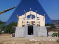 Constructia unei case din lemn lamelar ( glulam ) Constructia unei case din lemn lamelar ( glulam )