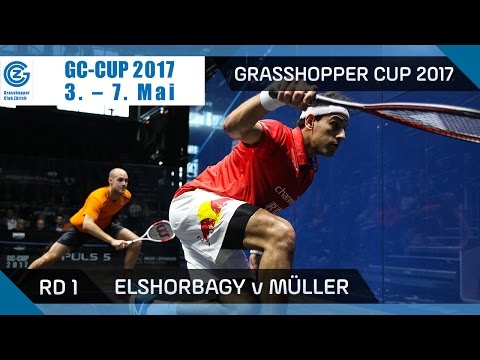 Squash: Mo. ElShorbagy v Müller - Grasshopper Cup 2017 Rd 1 Highlights